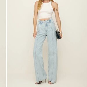 Reformation Cary High-Waisted Seamed Jeans